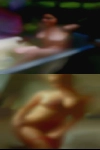 Naked woman romancing and
